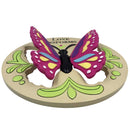 Love Transforms Us, Butterfly with 3D Wings, Round Garden Stone, 11"x11"x0.5"inches