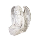 16"H Concrete Angel Bird Feeder Garden Statuary, 13.4"x12.8"x16.14"inches