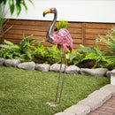 Pink Flamingo Metal Garden Planter,8pmtl341